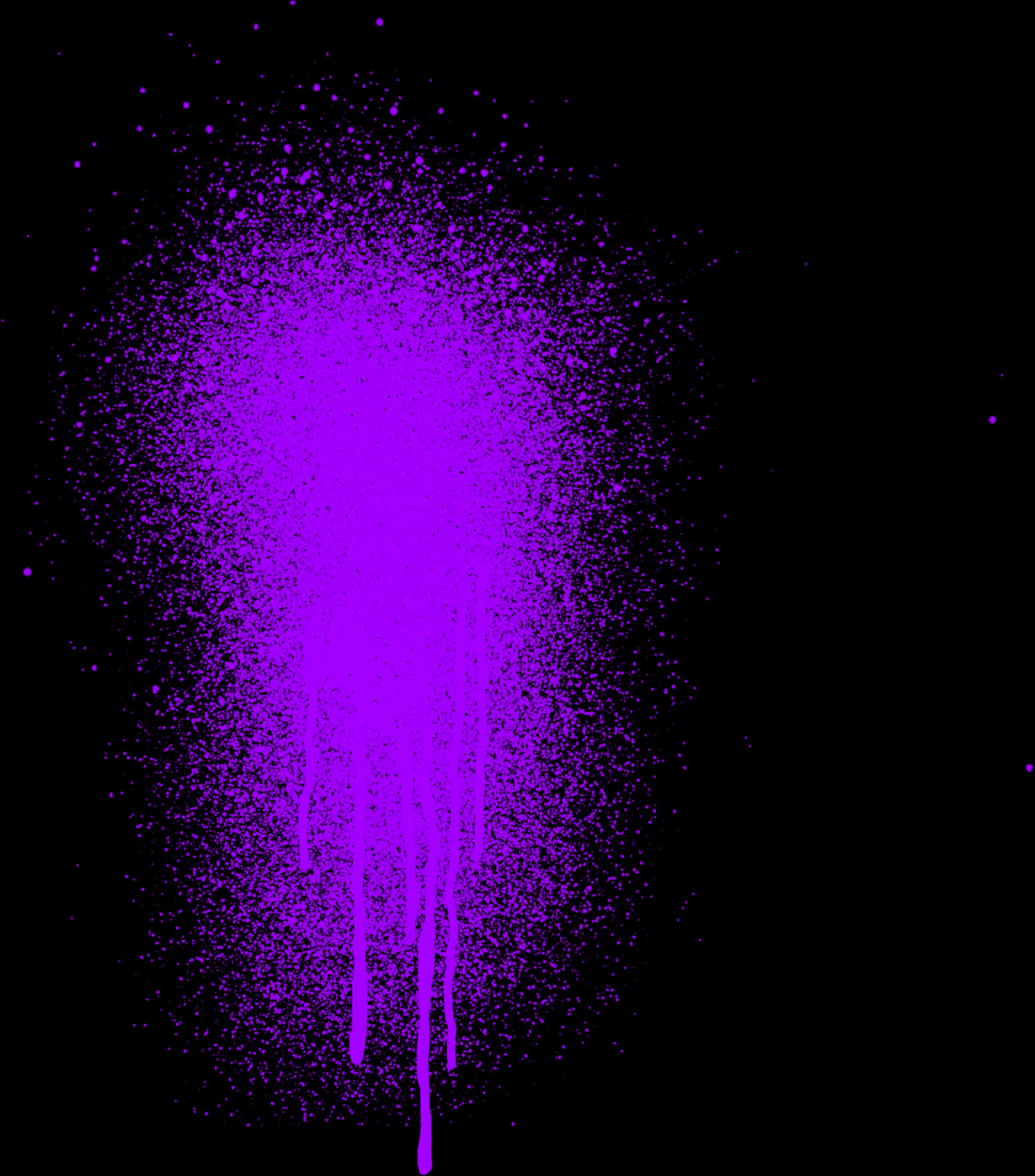 Vibrant Purple Spray Paint Drip PNG with transparent background