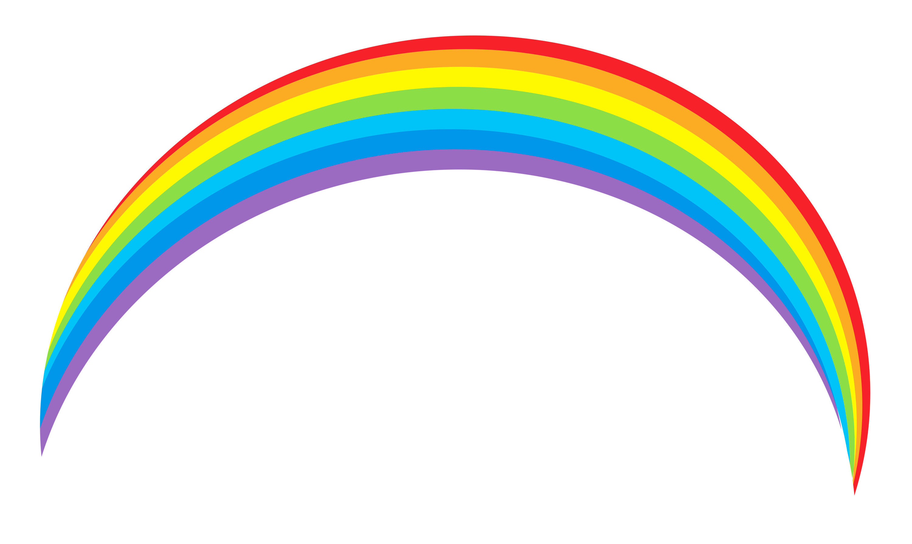 Vibrant Rainbow Arc PNG with transparent background