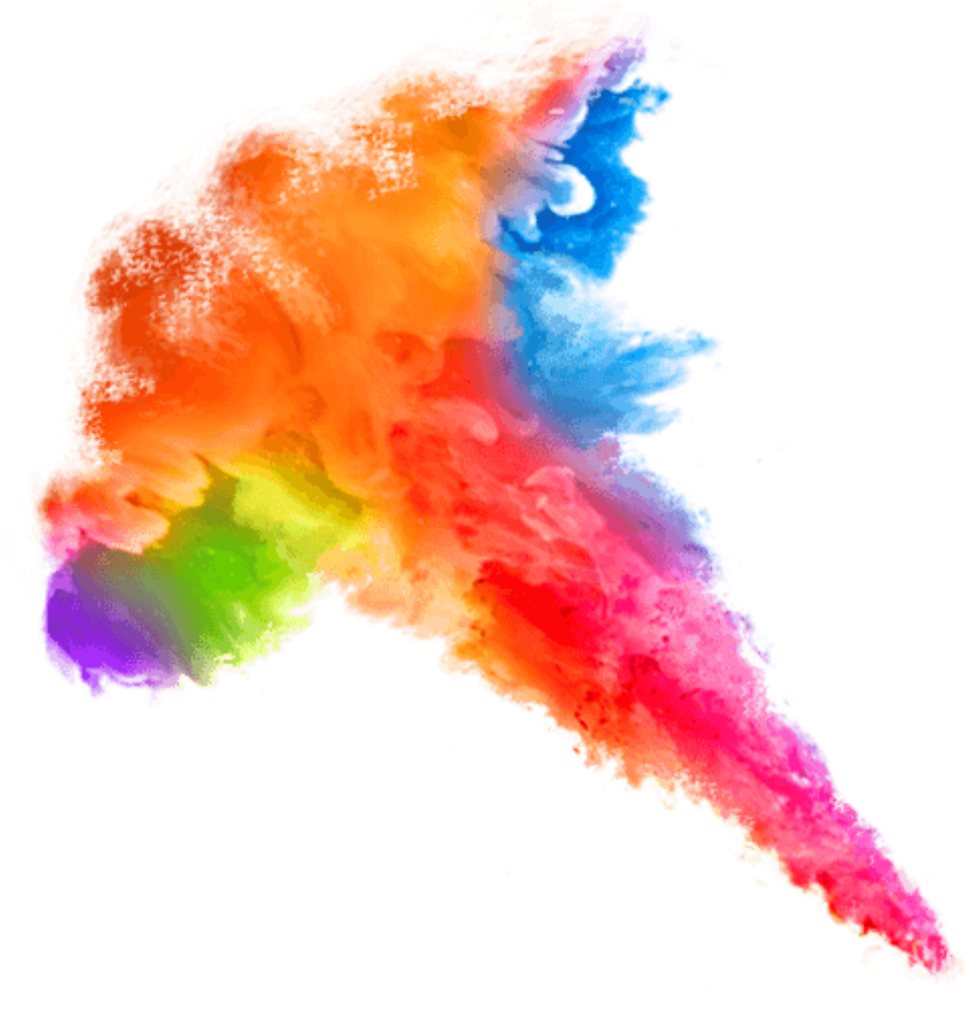 Watercolor Colorsplash Colorful Ink Rainbow Starlight - Png Hd Smoking Color, Transparent Png PNG with transparent background