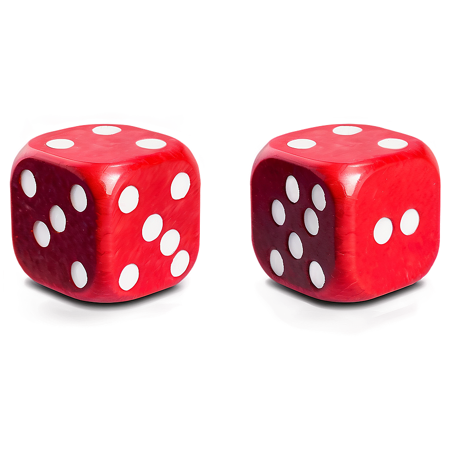 Vibrant Red Dice Png 06132024