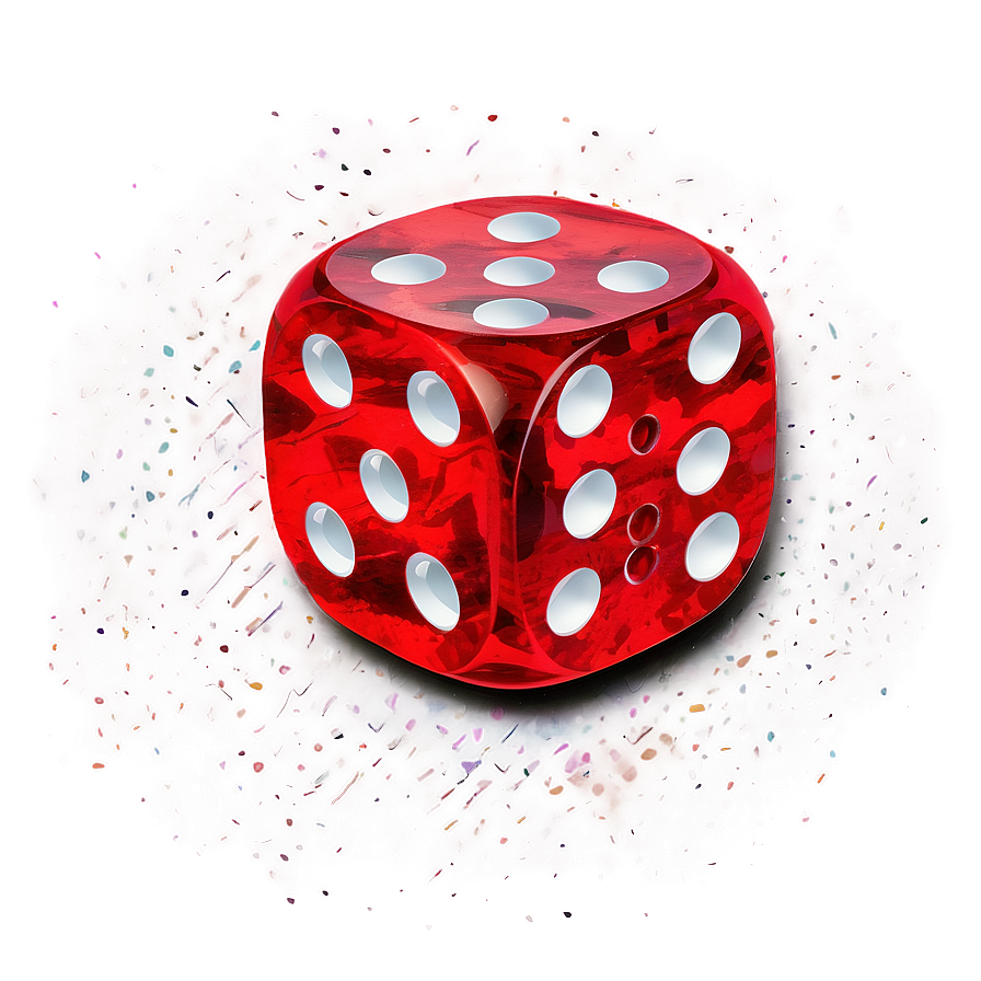 Vibrant Red Dice Png 06132024