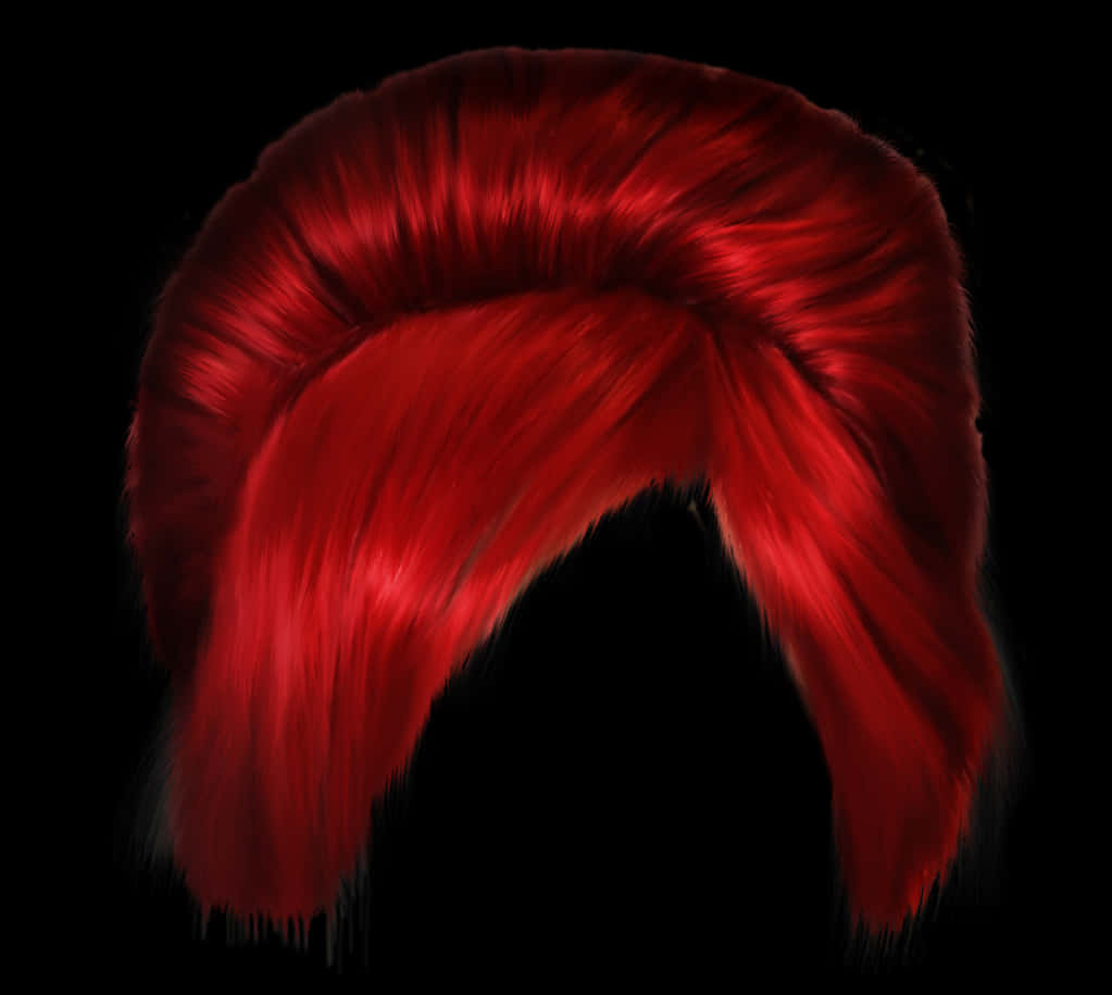 Vibrant_ Red_ Hairstyle_ Illustration