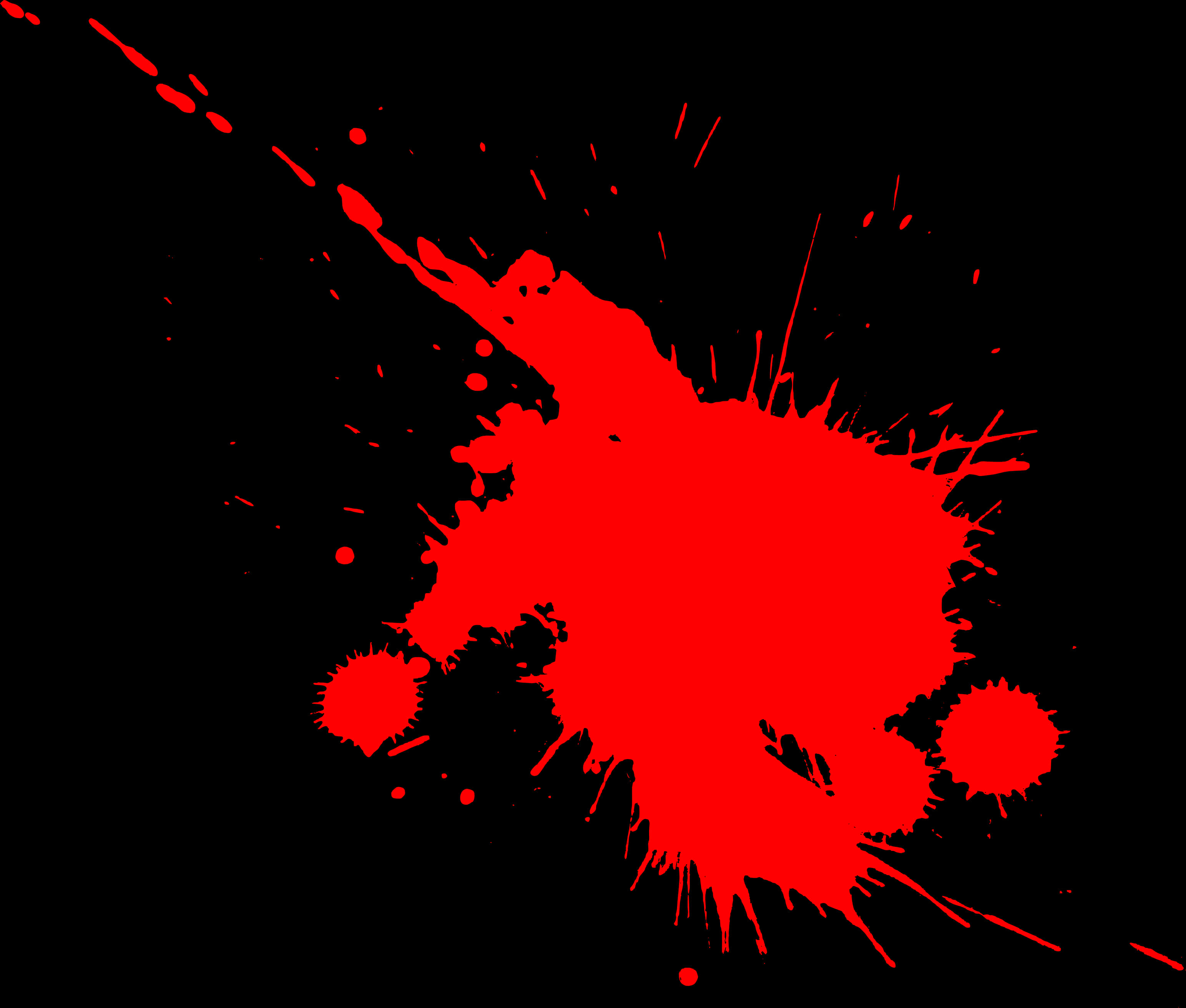 Vibrant Red Paint Splatter PNG with transparent background