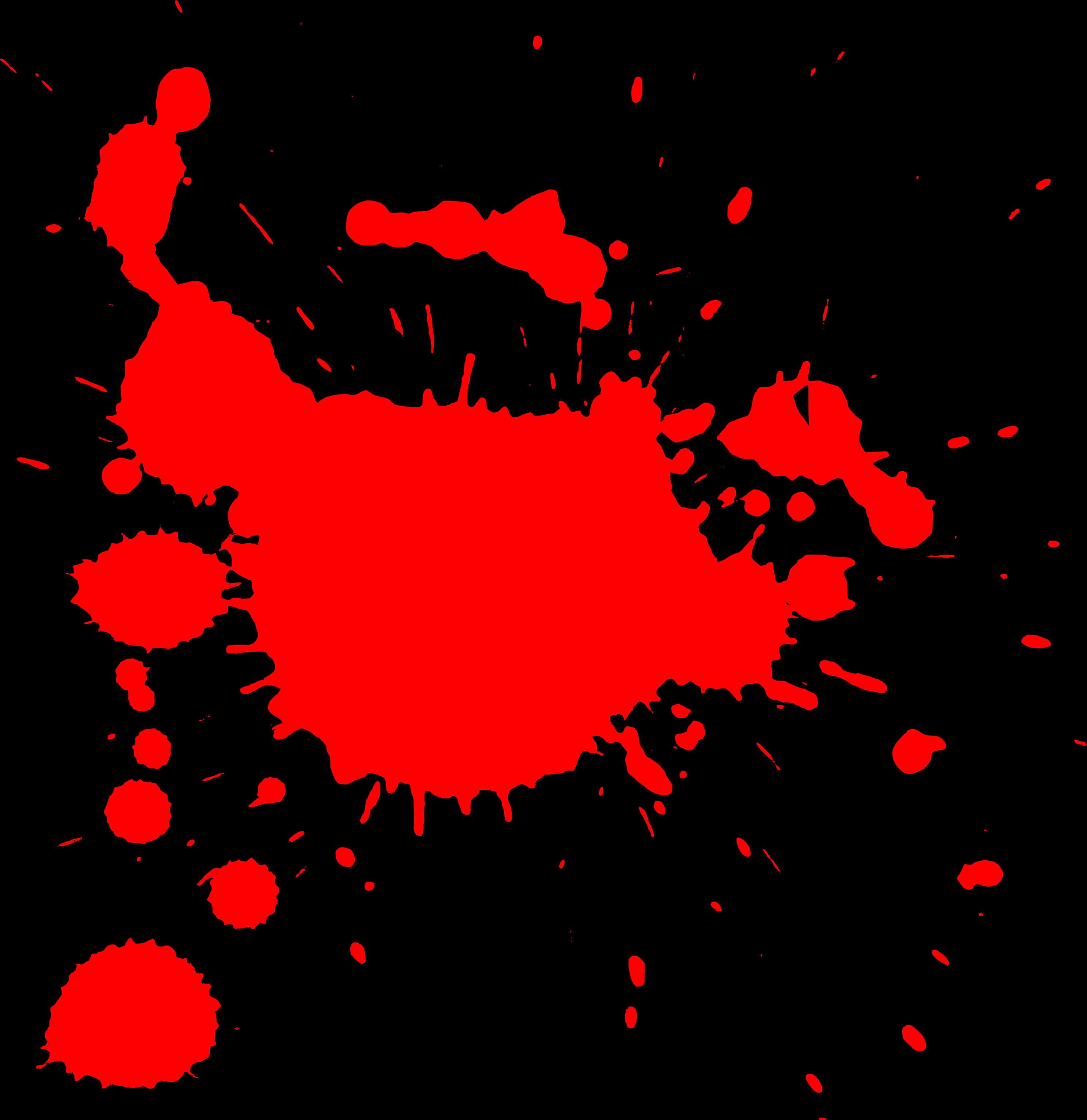 Vibrant Red Paint Splatter PNG with transparent background