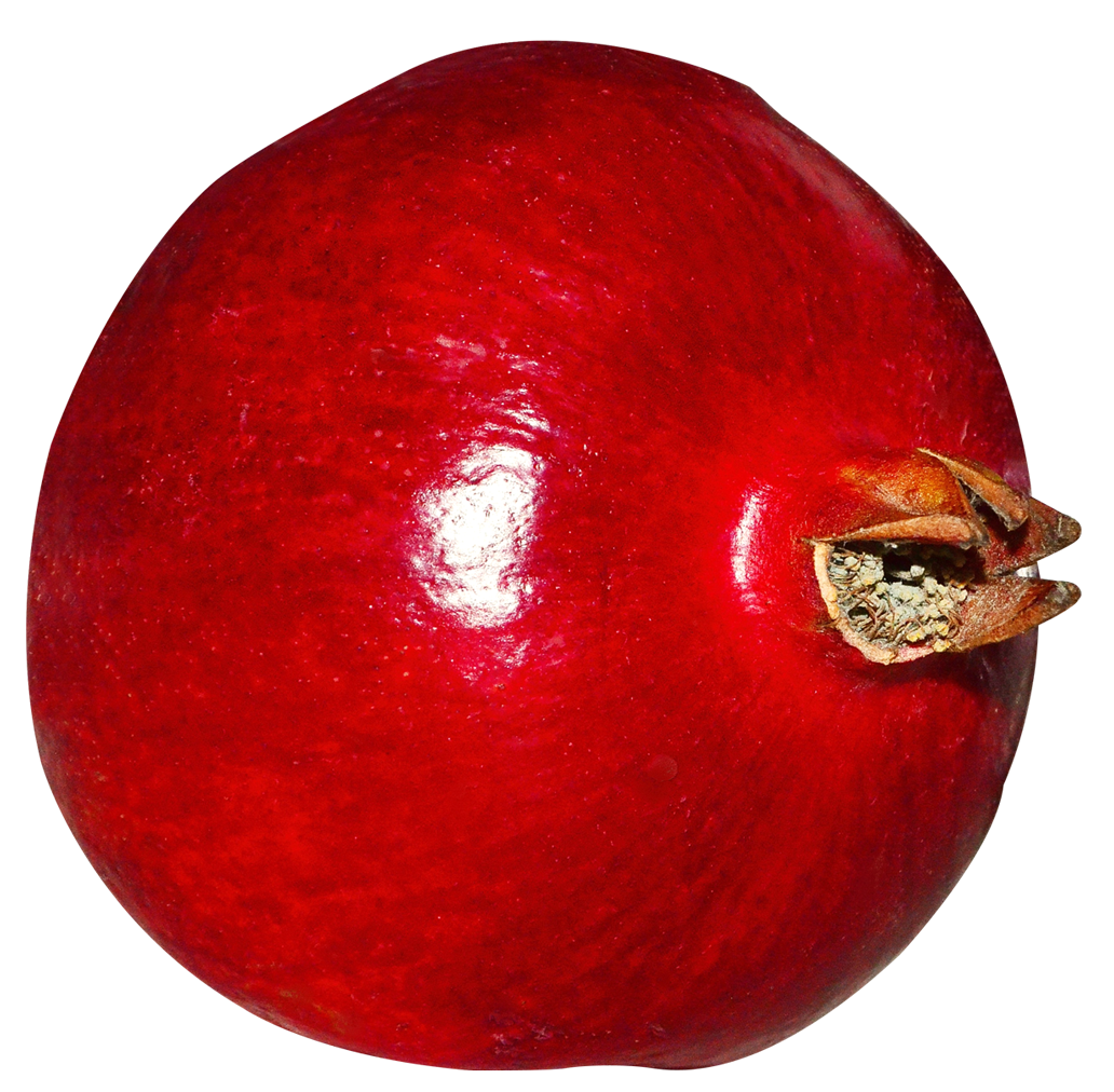 Vibrant Red Pomegranate Fruit PNG with transparent background
