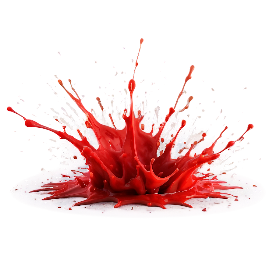 Vibrant Red Splash Design Png Wyu13