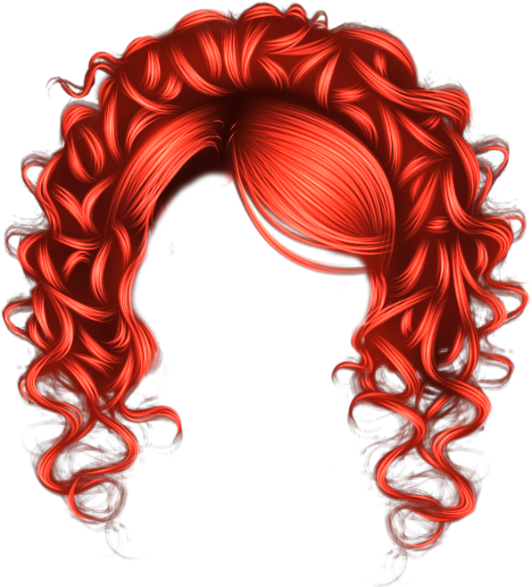 Vibrant Redhead Hairstyle Illustration