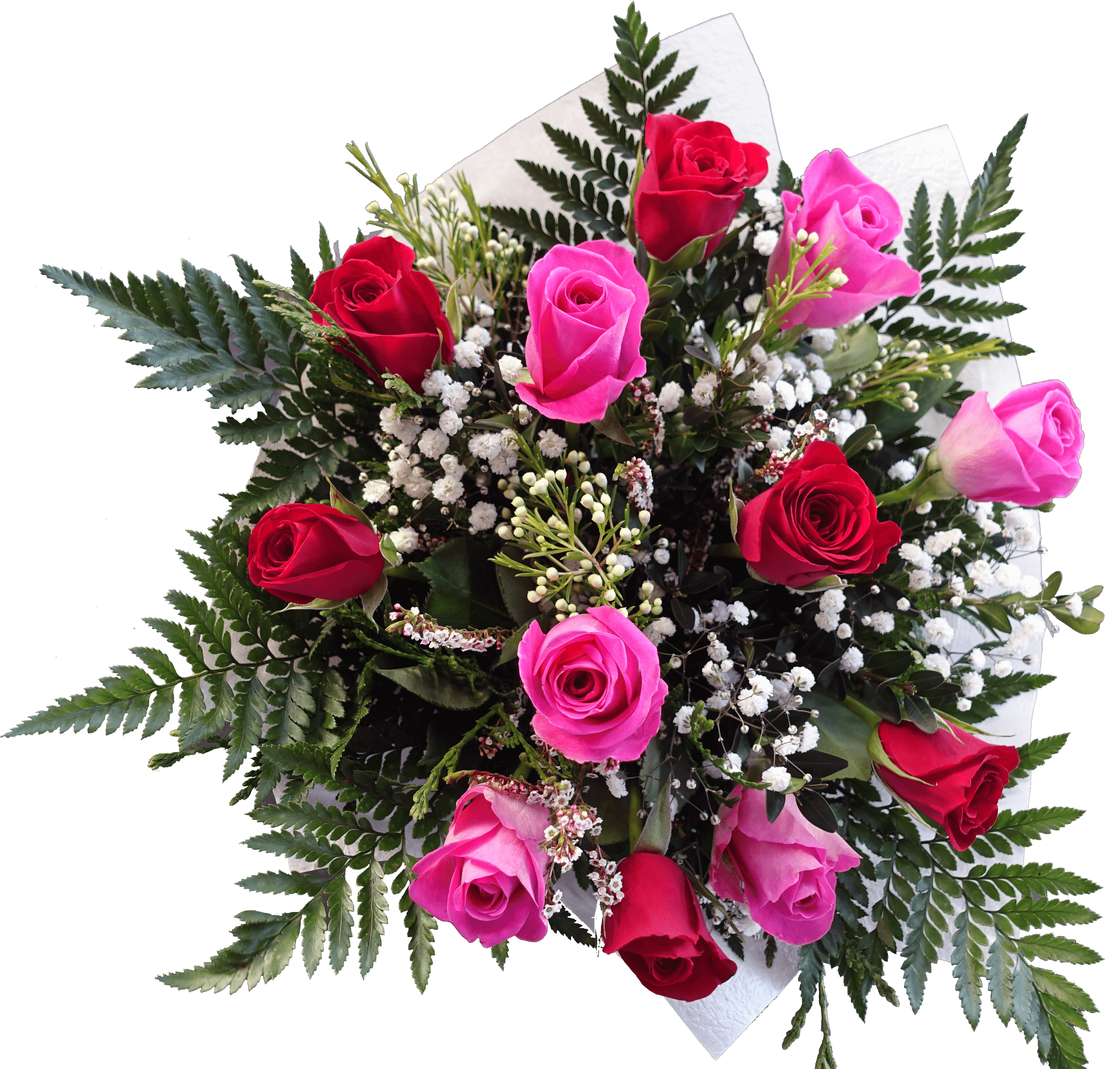 Pink Rose Bouquet - Garden Roses, HD Png Download PNG with transparent background