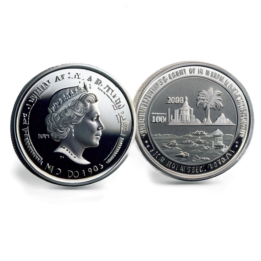 Vibrant Silver Coin Png 06272024