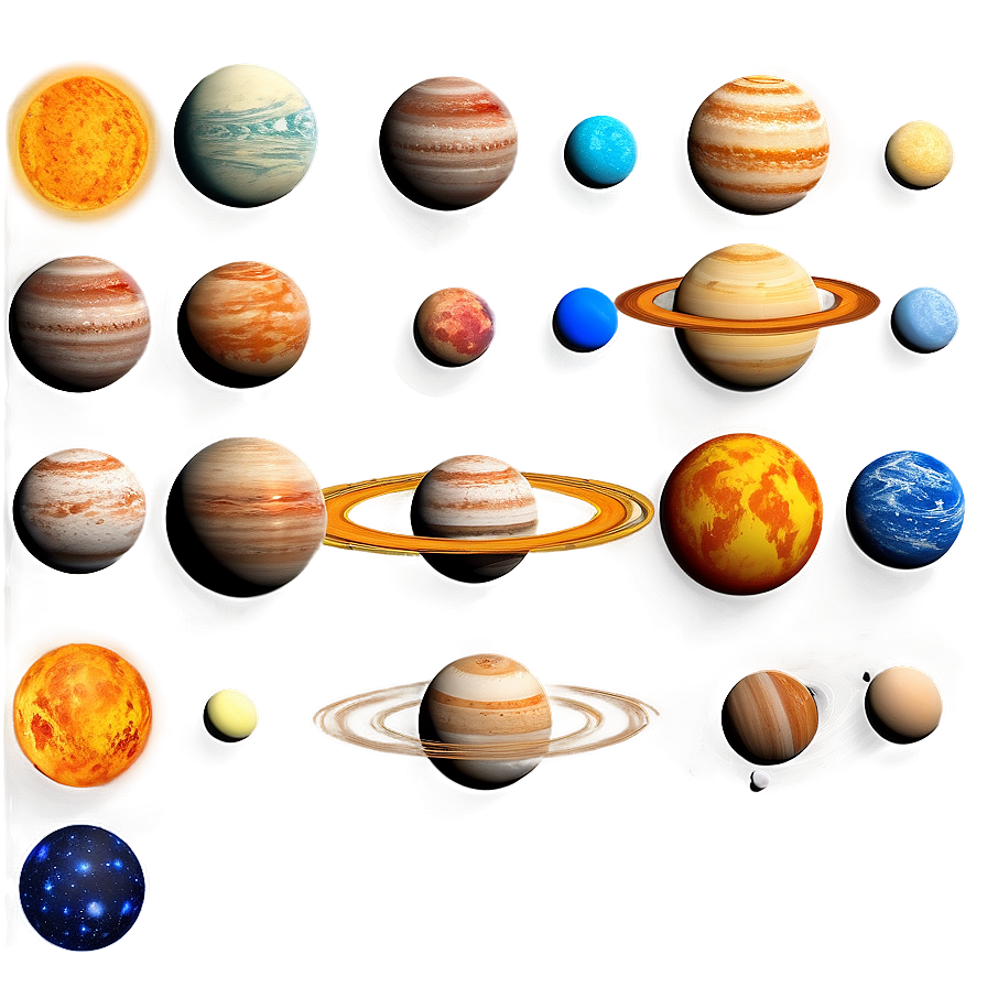 Vibrant Solar System Planets Png 70