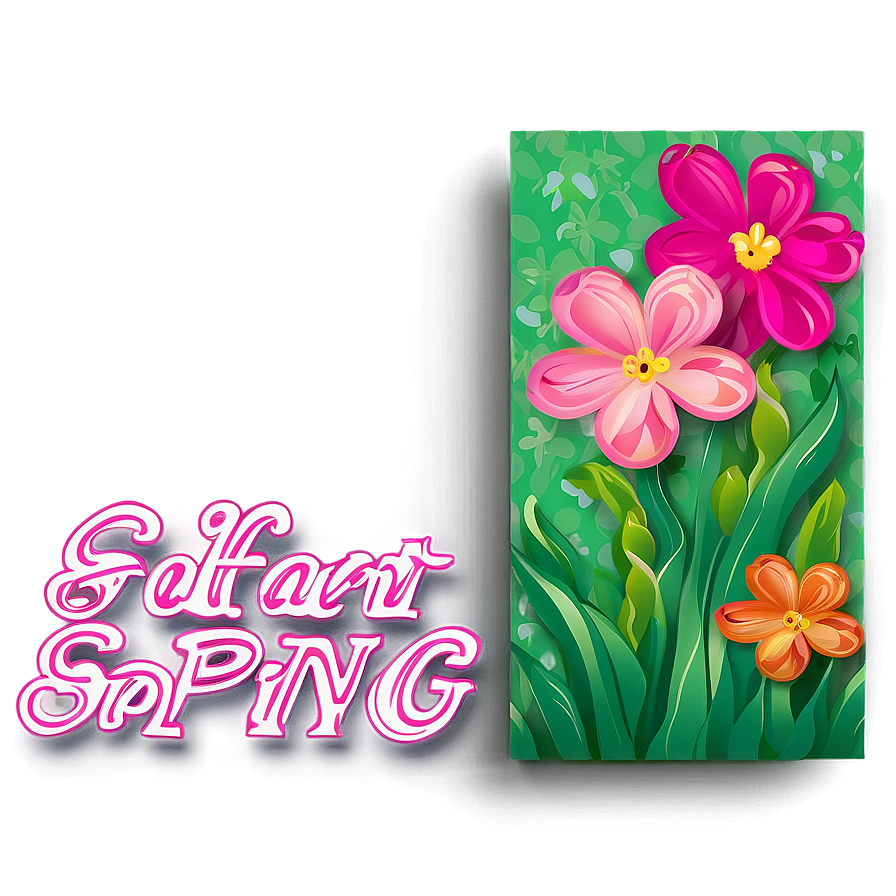 Vibrant Spring Greeting Card Png Pwe