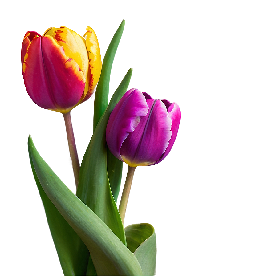 Vibrant Spring Tulips PNG 4 PNG with transparent background