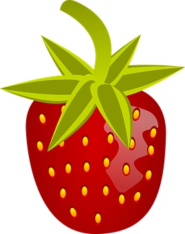 Vibrant Strawberry Graphic PNG with transparent background