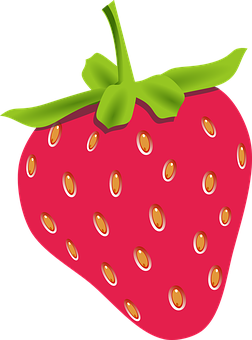 Vibrant Strawberry Graphic PNG with transparent background