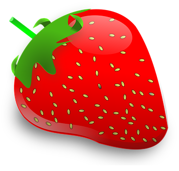 Vibrant Strawberry Illustration PNG with transparent background