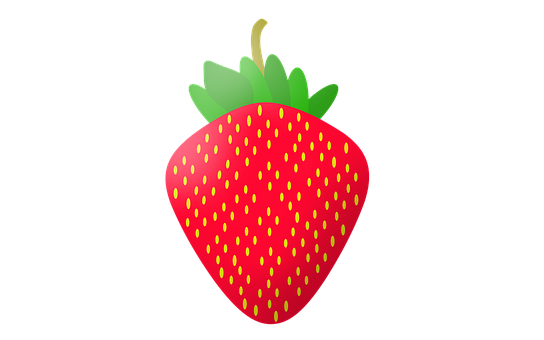 Vibrant Strawberry Illustration PNG with transparent background