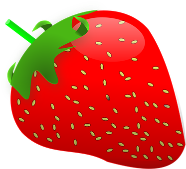 Vibrant Strawberry Illustration PNG with transparent background