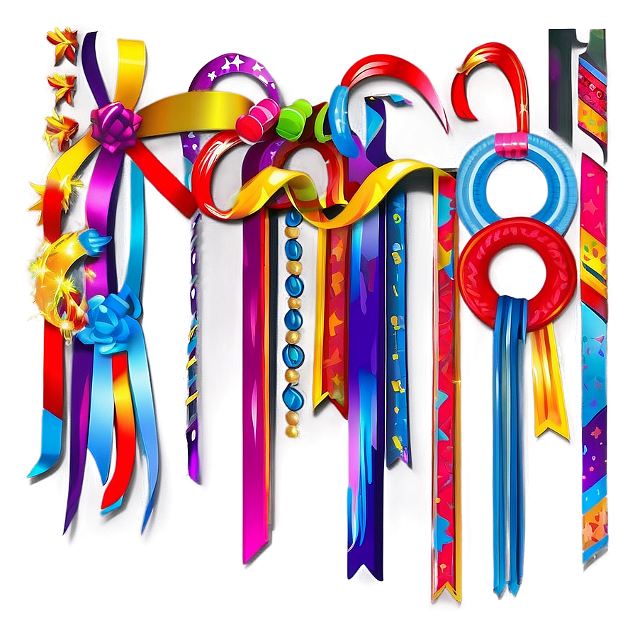 Vibrant Streamers PNG vwx26 PNG with transparent background