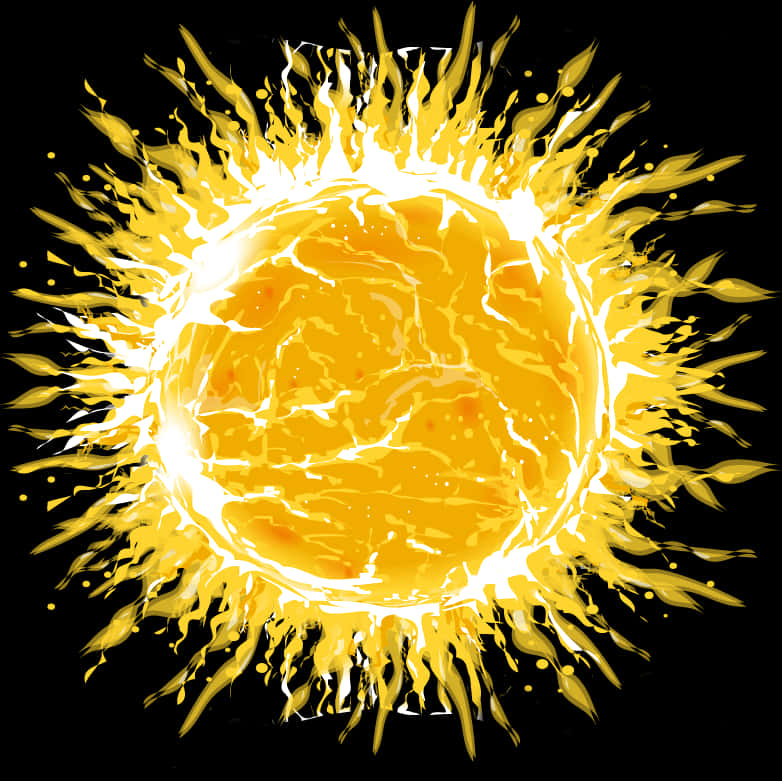 Vibrant_ Sun_ Illustration PNG with transparent background