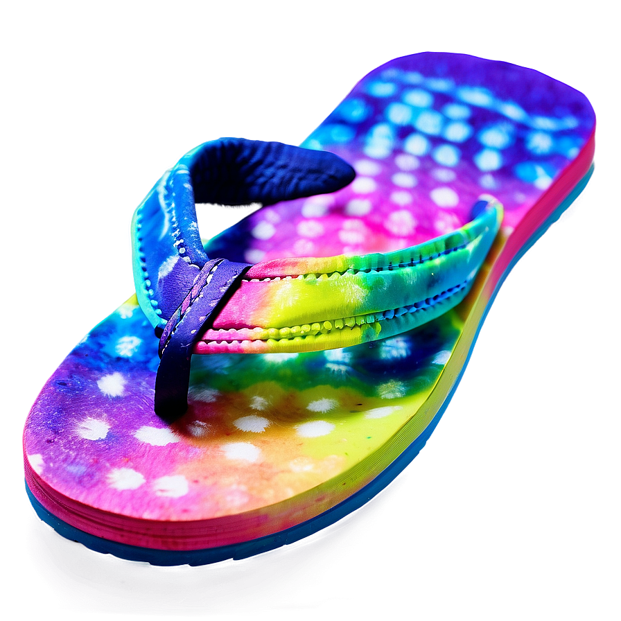 Vibrant Tie-dye Flip Flop Png Ugy24