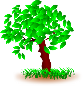 Vibrant Tree Graphic Illustration