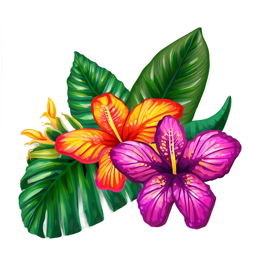 Vibrant Tropical Flowers Png 71