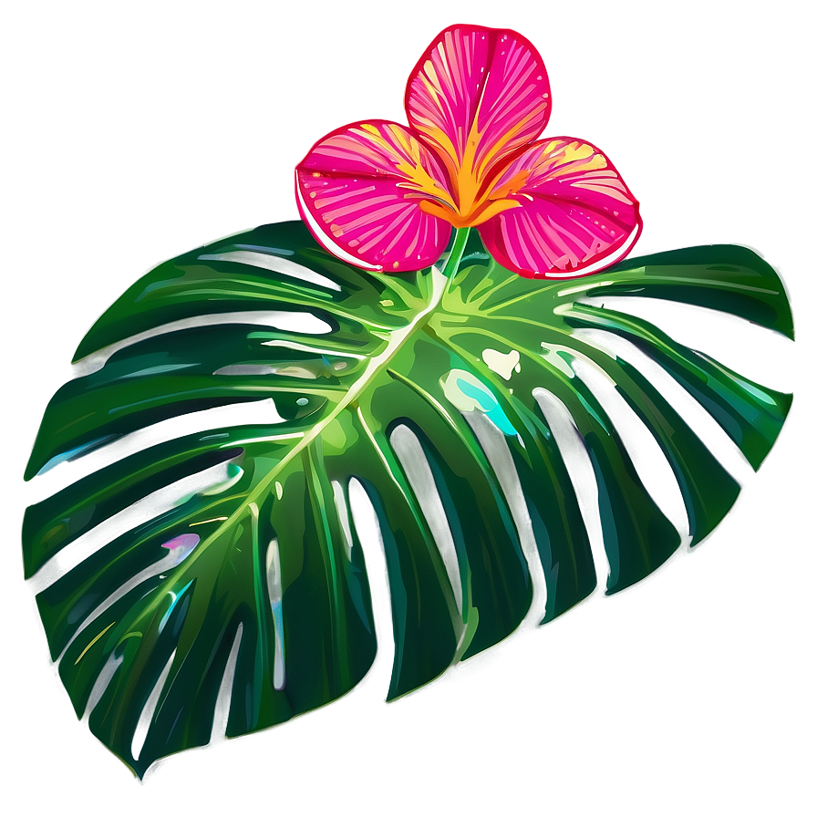 Vibrant Tropical Leaf Clipart Png Qex36