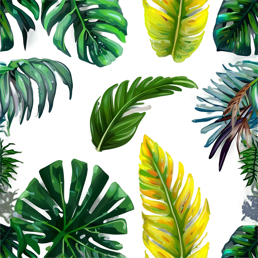 Vibrant Tropical Plants Png 94