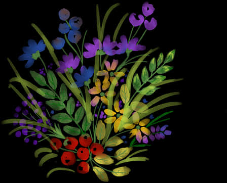 Watercolour Flower, Spring, Watercolor, Floral, Bouquet - Watercolor Wildflower Bouquet Png, Transparent Png PNG with transparent background