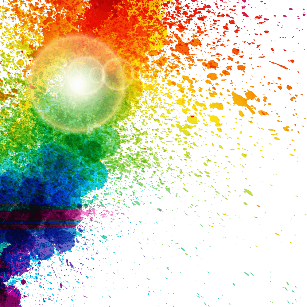 Vibrant_ Watercolor_ Splash_with_ Lens_ Flare