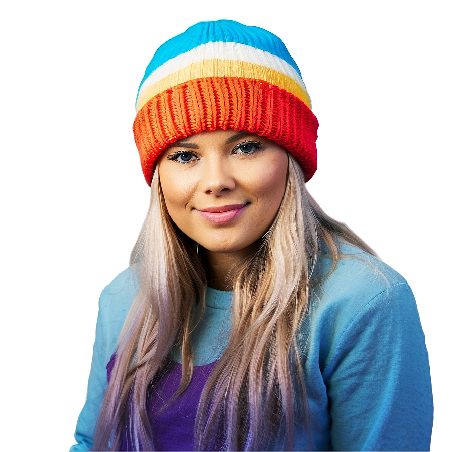 Vibrant Winter Beanie Png Fya