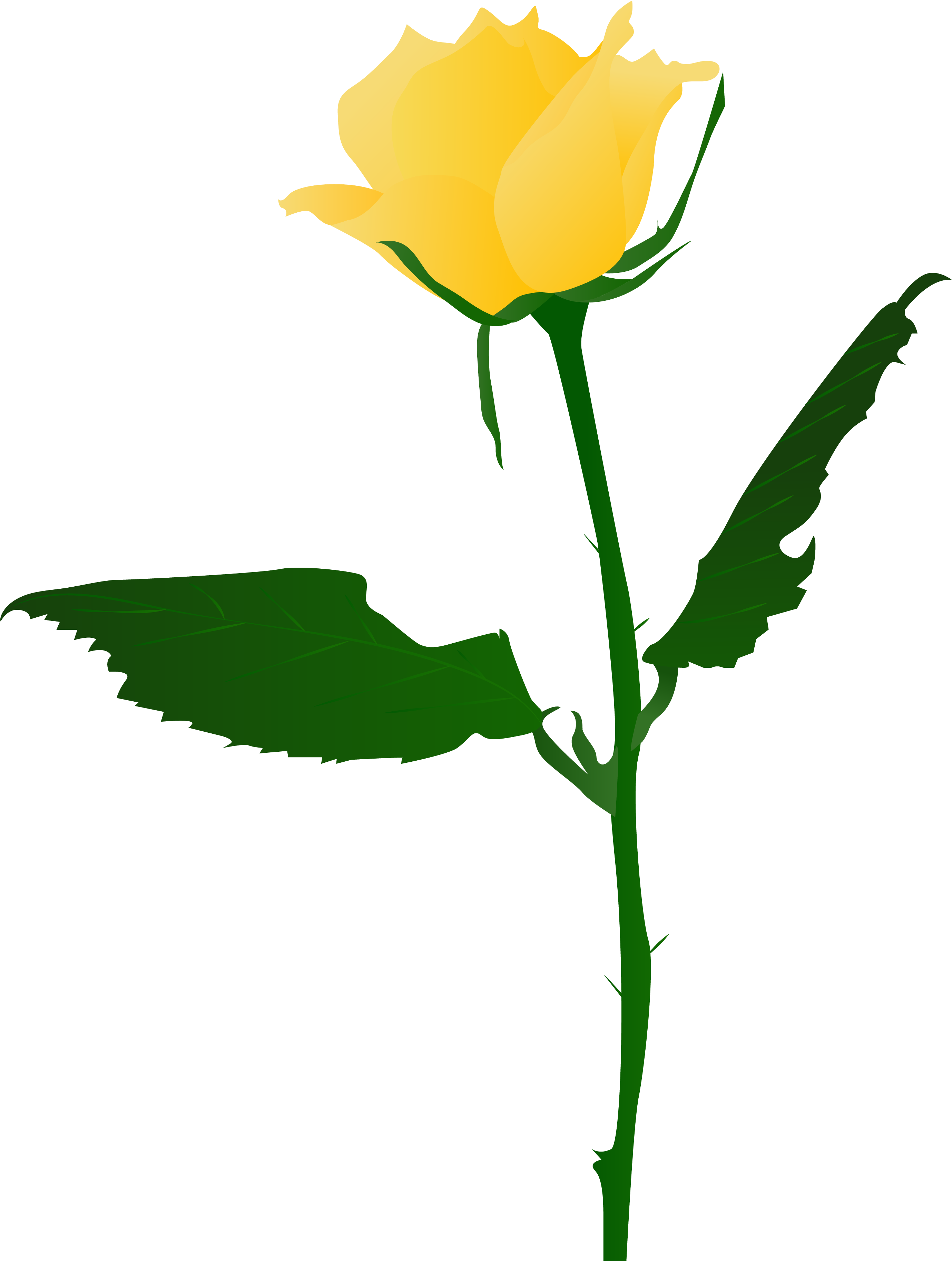 Vibrant Yellow Rose Vector