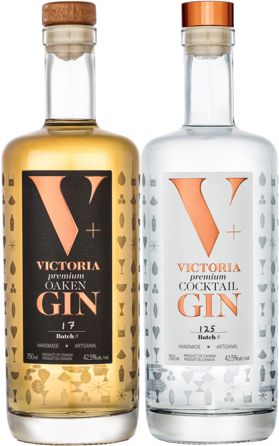 Victoria Gin Bottles Display