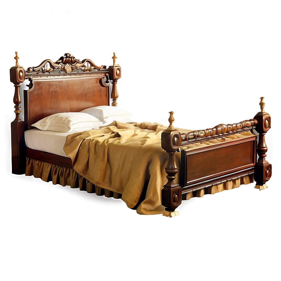 Victorian Bed Vintage Png 06282024