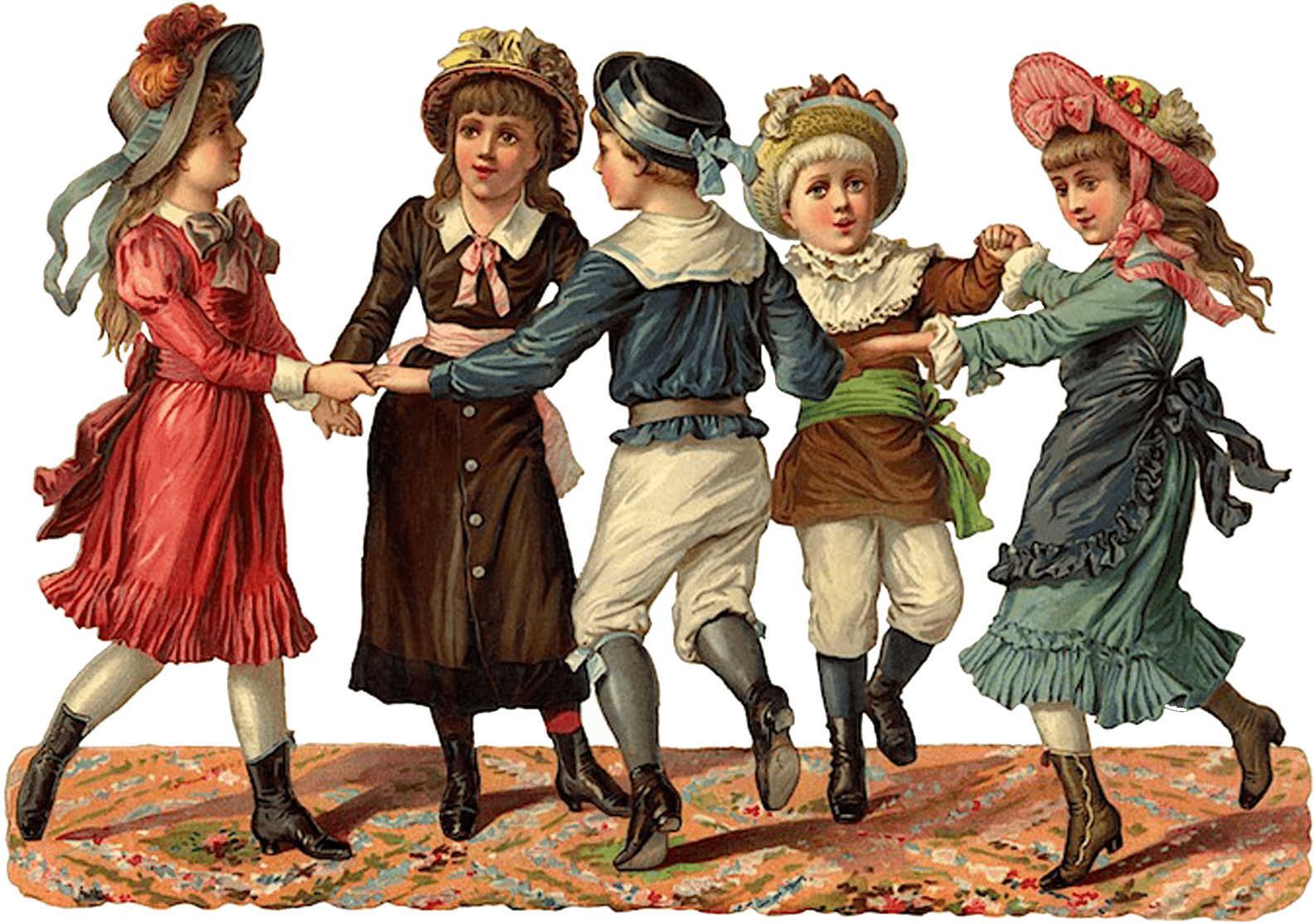 Dancing Victorian Children - Victorian Children Png, Transparent Png PNG with transparent background