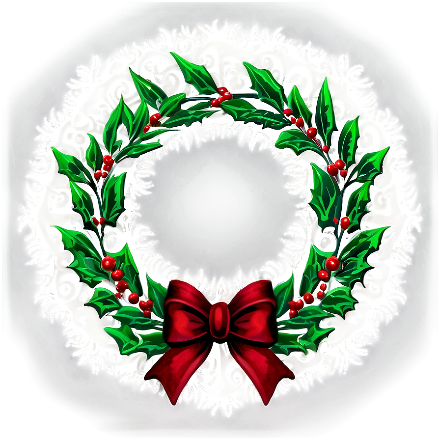 Victorian Christmas Wreath Png 12