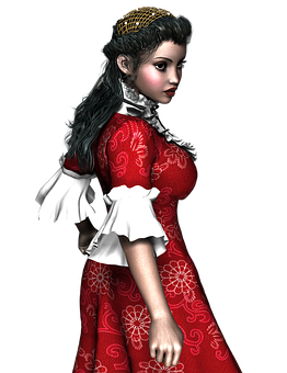 Victorian Era3 D Character