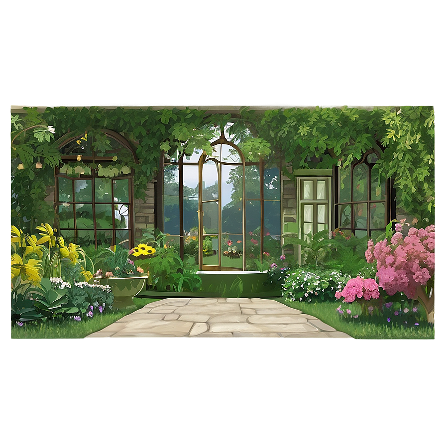 Victorian Garden Scene Png 06252024