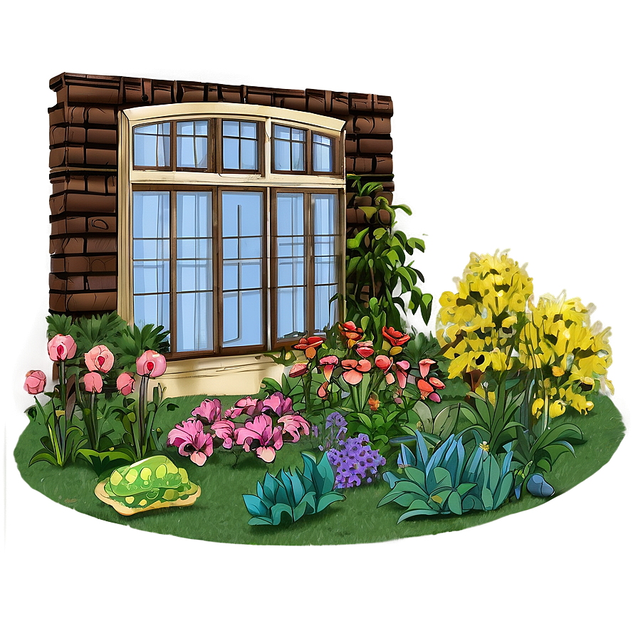 Victorian Garden Scene Png 95