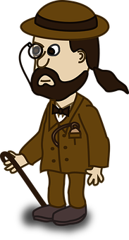 Victorian Gentleman Cartoon Character