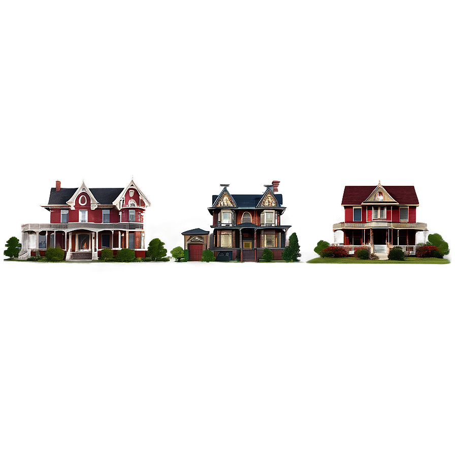 Victorian Houses PNG 05252024 PNG with transparent background
