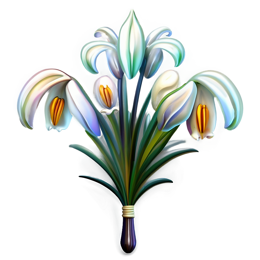 Victorian Lily Decoration Png Jyl35