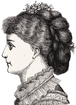 Victorian Profile Illustration