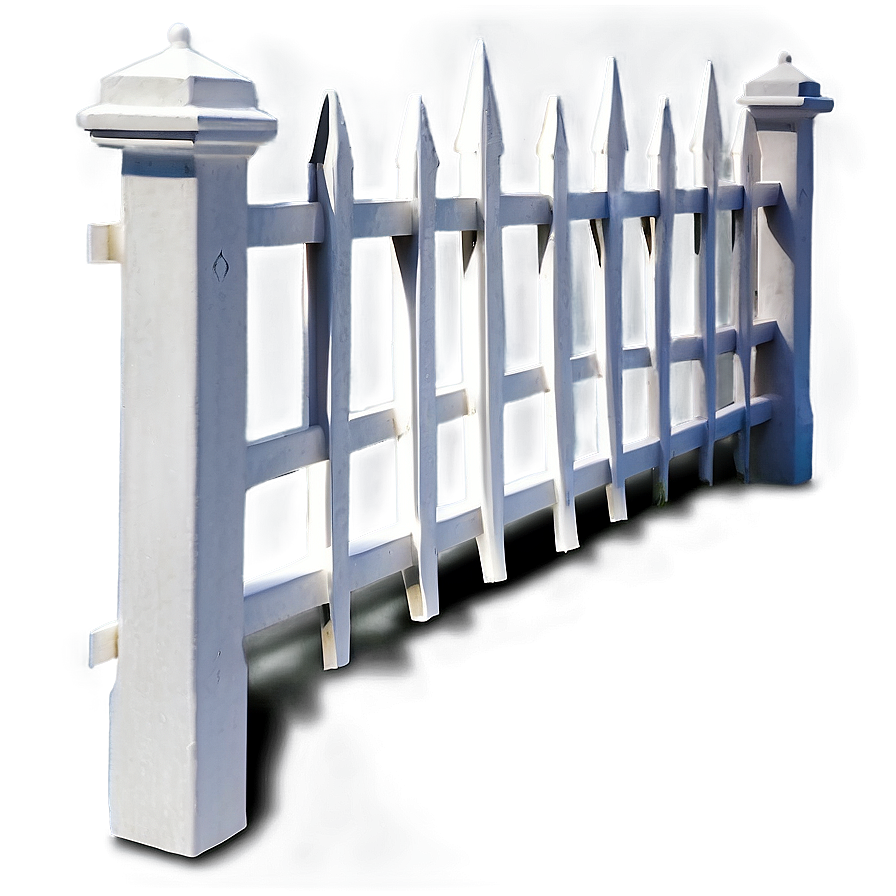 Victorian Style White Fence Png Cus