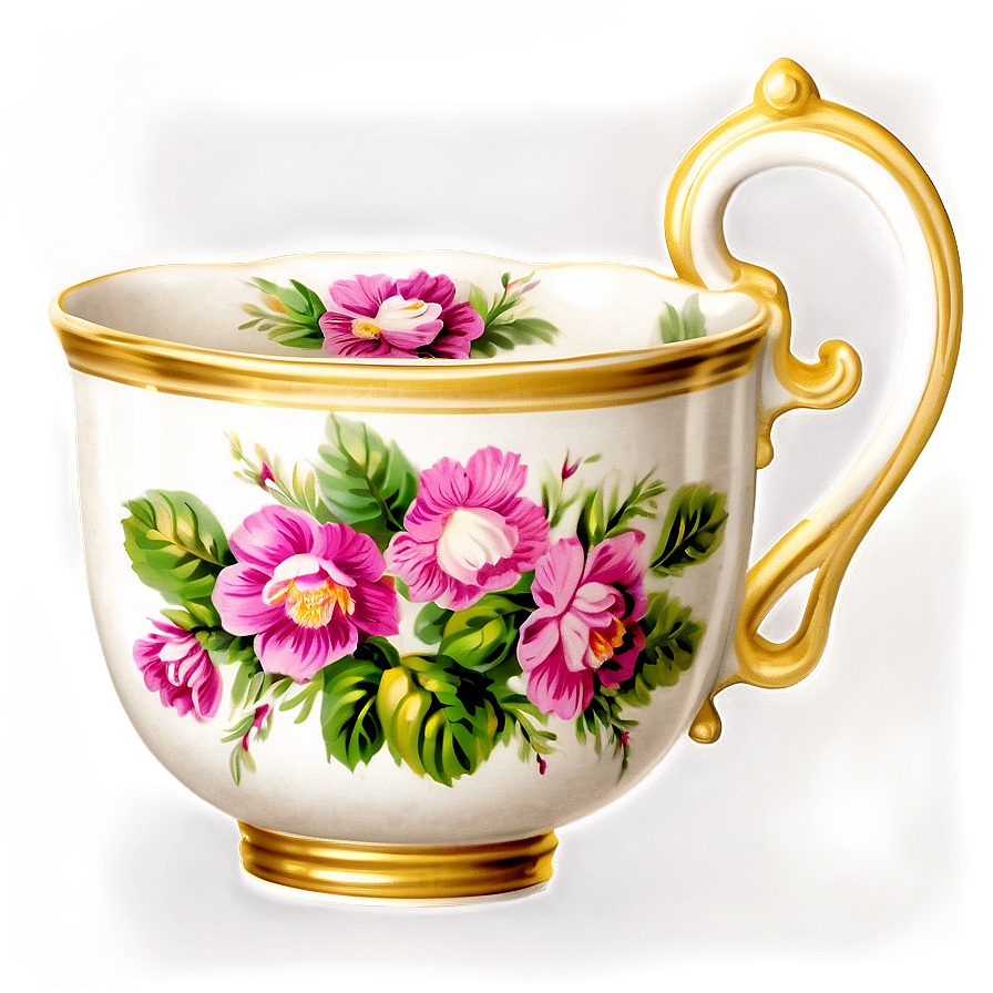 Victorian Tea Cup Grace Png Tet