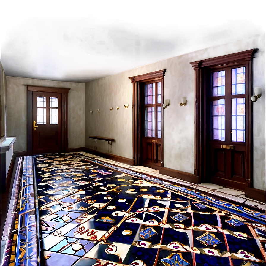 Victorian Tiles Hallway PNG 27 PNG with transparent background