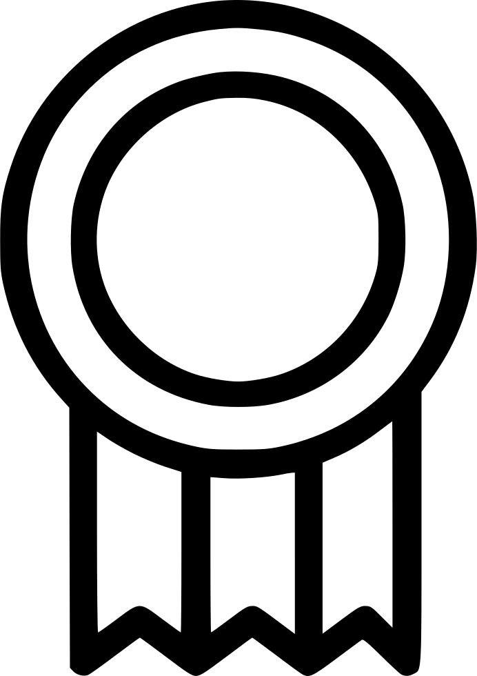 Badge Winner Ribbon Achievement Prize Champion Medal - Winner Ribbon Icon White, HD Png Download PNG with transparent background