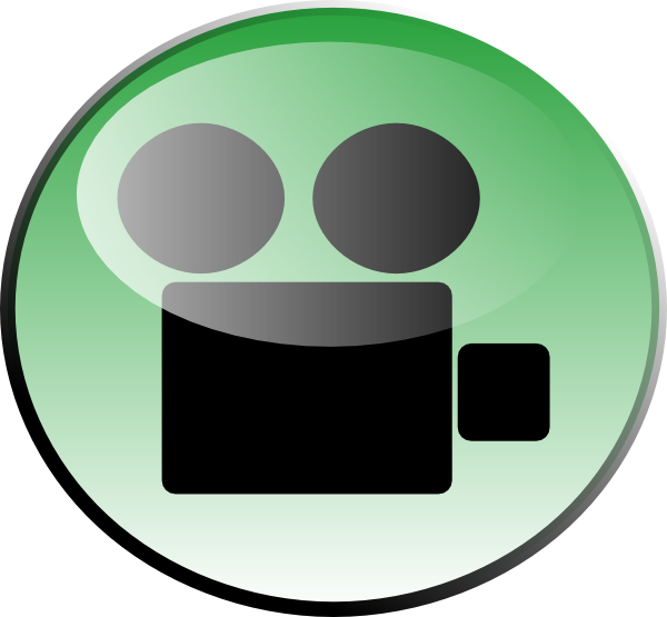 Video Camera Icon Green Background