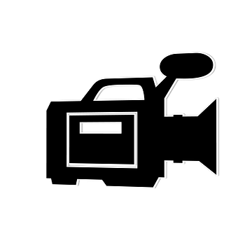 Video Camera Silhouette Icon PNG with transparent background