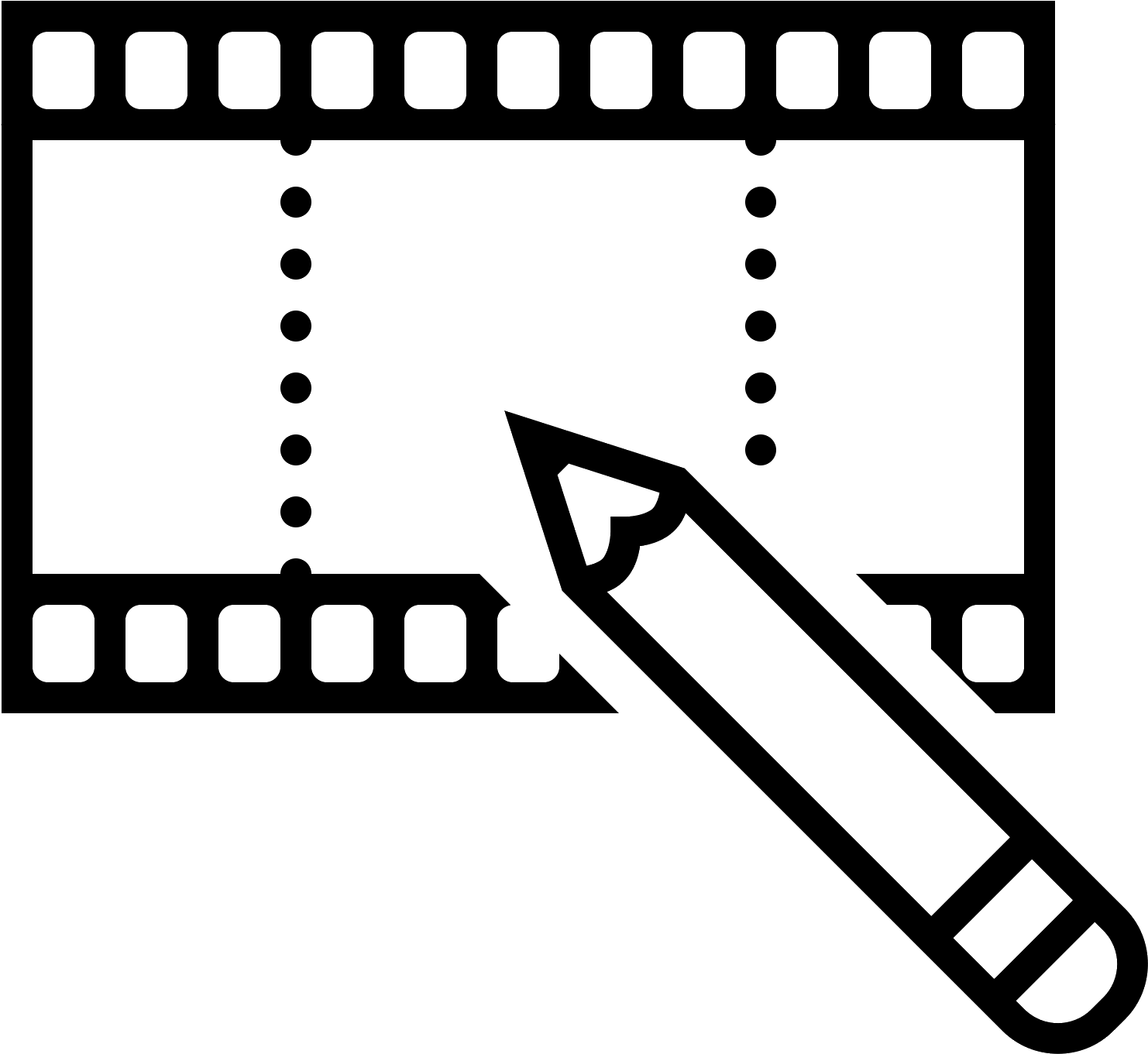 This Icon For Video Editing Depicts A Flat Section - Piece Of Paper Clipart, HD Png Download PNG with transparent background
